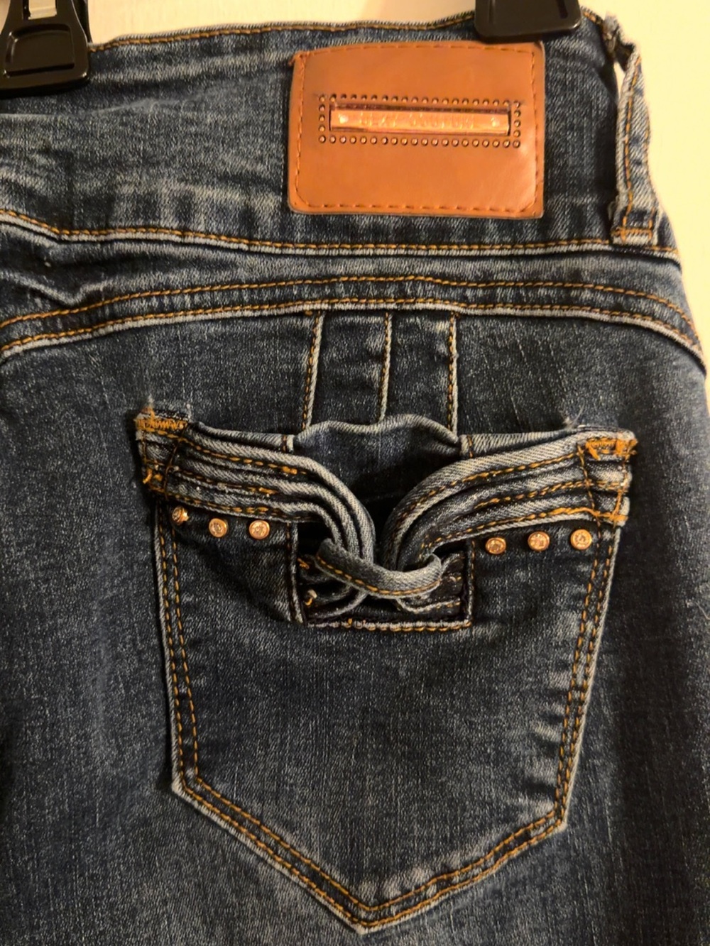 Sexy couture women’s Y2K vibe Blue Denim Jeans with embellishments
